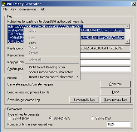 Create a private/public key pair using PUTTYgen – lowendguide.com